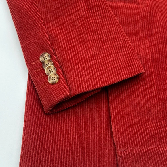 Alan Flusser Corduroy Blazer Rust Orange 44R Academia Professor Preppy Work - Picture 9 of 14